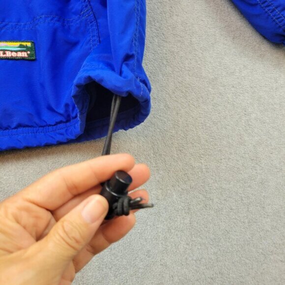 Vintage LL Bean Jacket Mens XL Blue Hooded Pullover Fleece Lined Made USA 90s - Picture 2 of 14